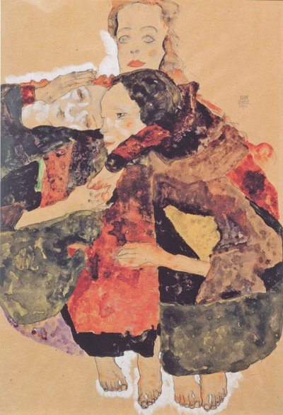 Gruppo di tre ragazze da Egon Schiele